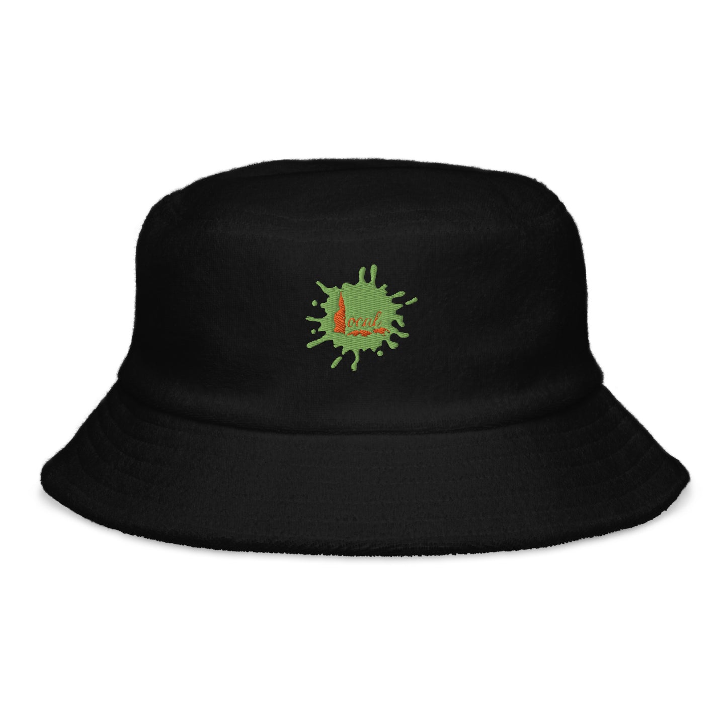 Unstructured terry cloth bucket hat