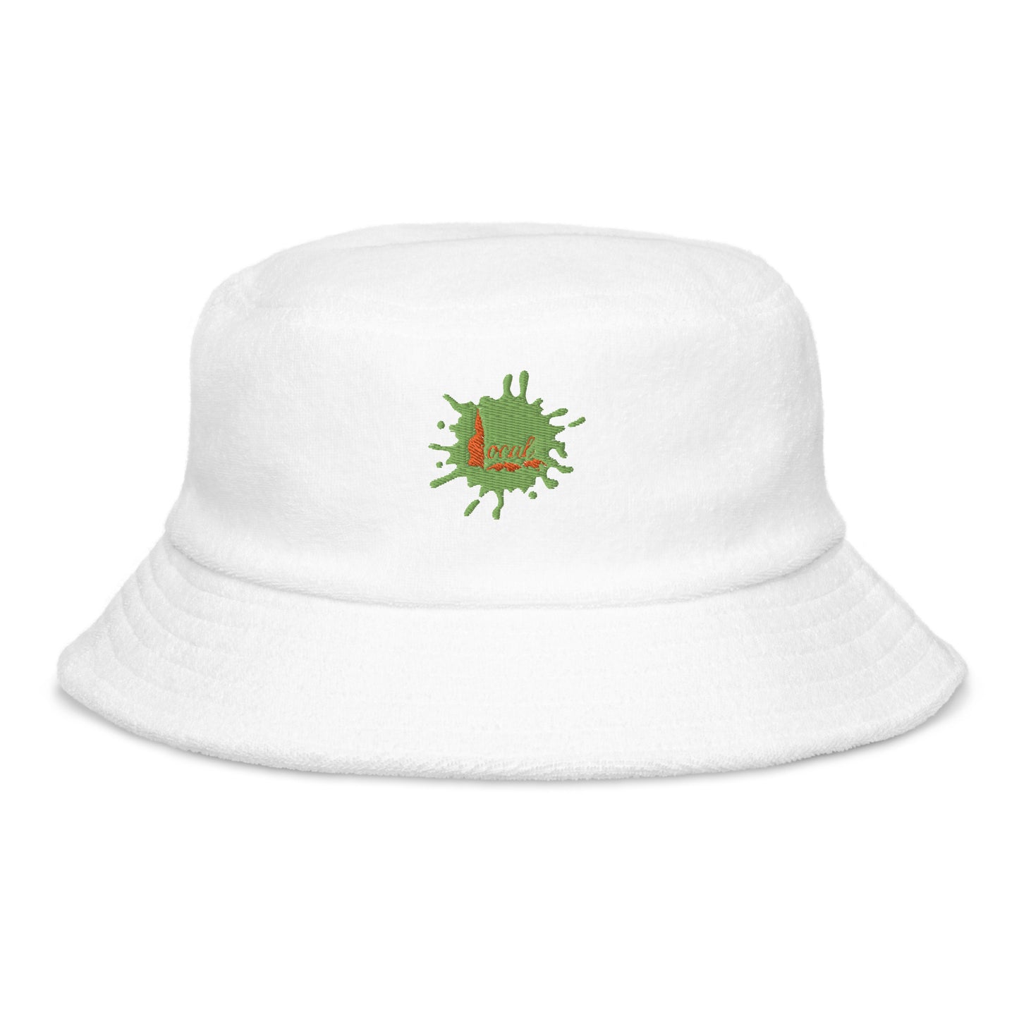 Unstructured terry cloth bucket hat